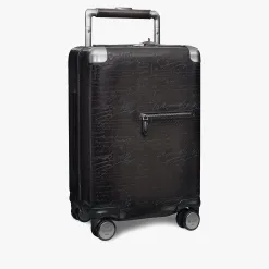 Berluti Bagage Roulant Formula1005 En Cuir Scritto | Sacs De Voyage