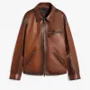 Berluti Blouson 1 Jour En Cuir Patin&eacute; | Cuir