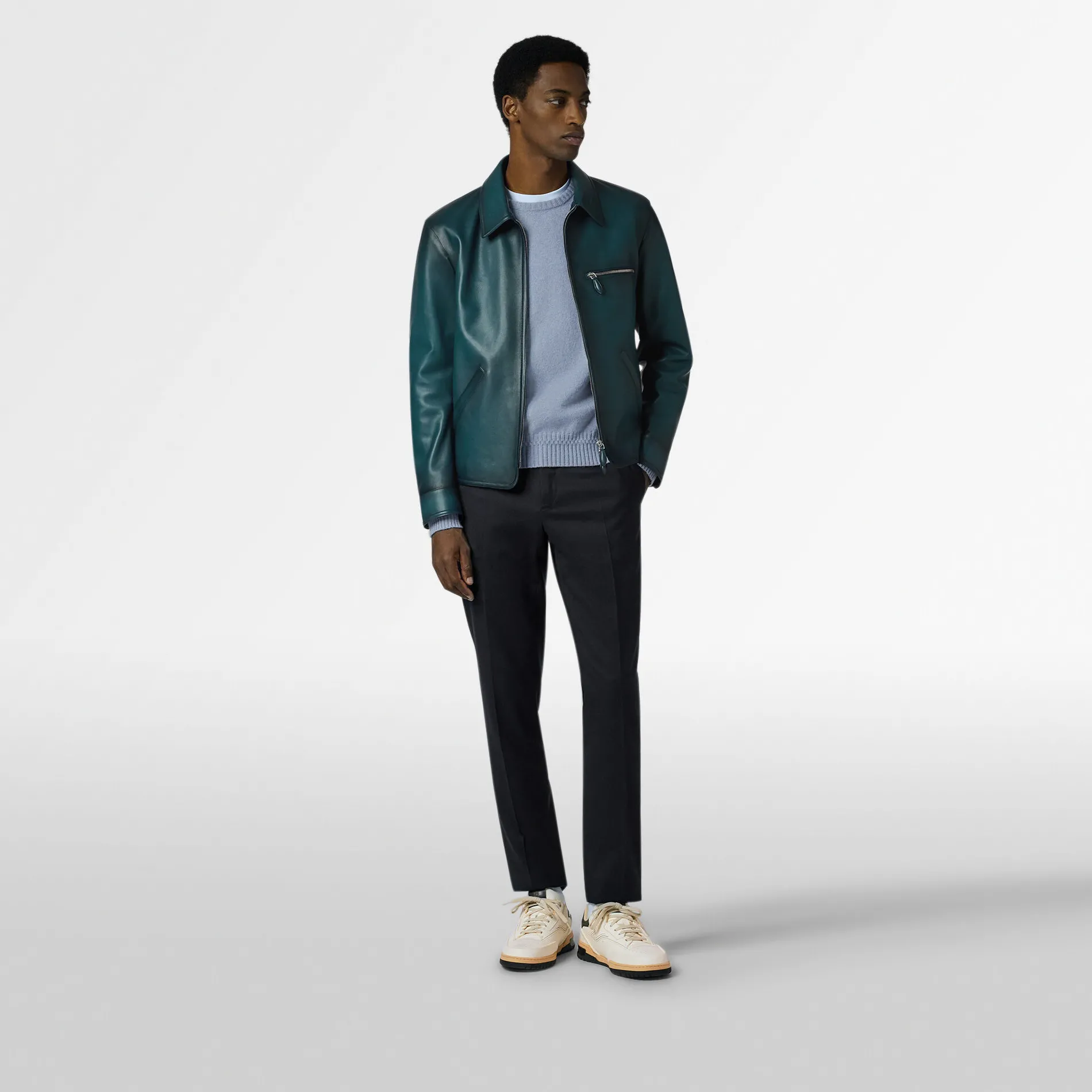 Berluti Blouson 1 Jour en Cuir Patin&eacute; | Cuir