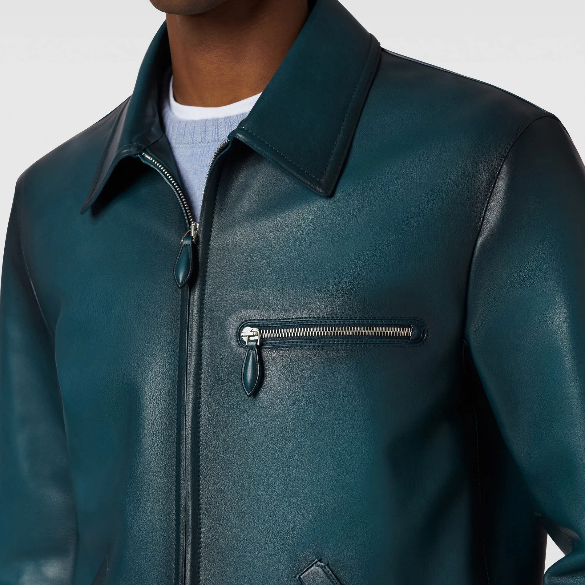 Berluti Blouson 1 Jour en Cuir Patin&eacute; | Cuir