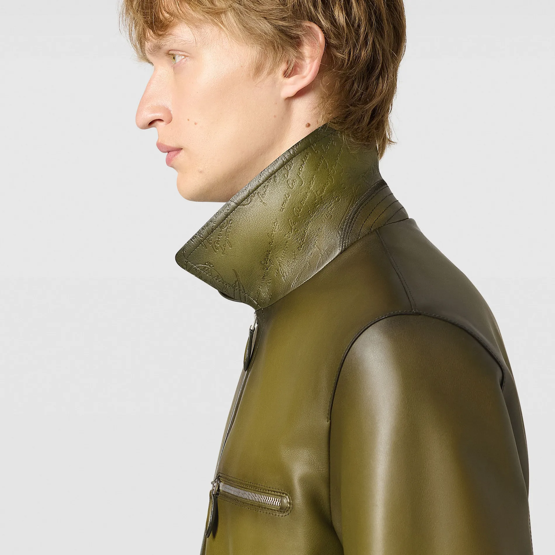 Berluti Blouson 1 Jour en Cuir Patin&eacute; | Cuir