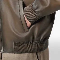 Berluti Blouson &agrave; Capuche 1 Jour en Cuir Patin&eacute; | Cuir
