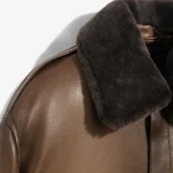 Berluti Blouson Aviateur en Cuir Patin&eacute; | Cuir