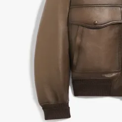 Berluti Blouson Aviateur en Cuir Patin&eacute; | Cuir