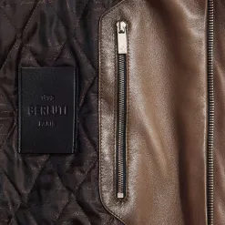 Berluti Blouson Aviateur en Cuir Patin&eacute; | Cuir