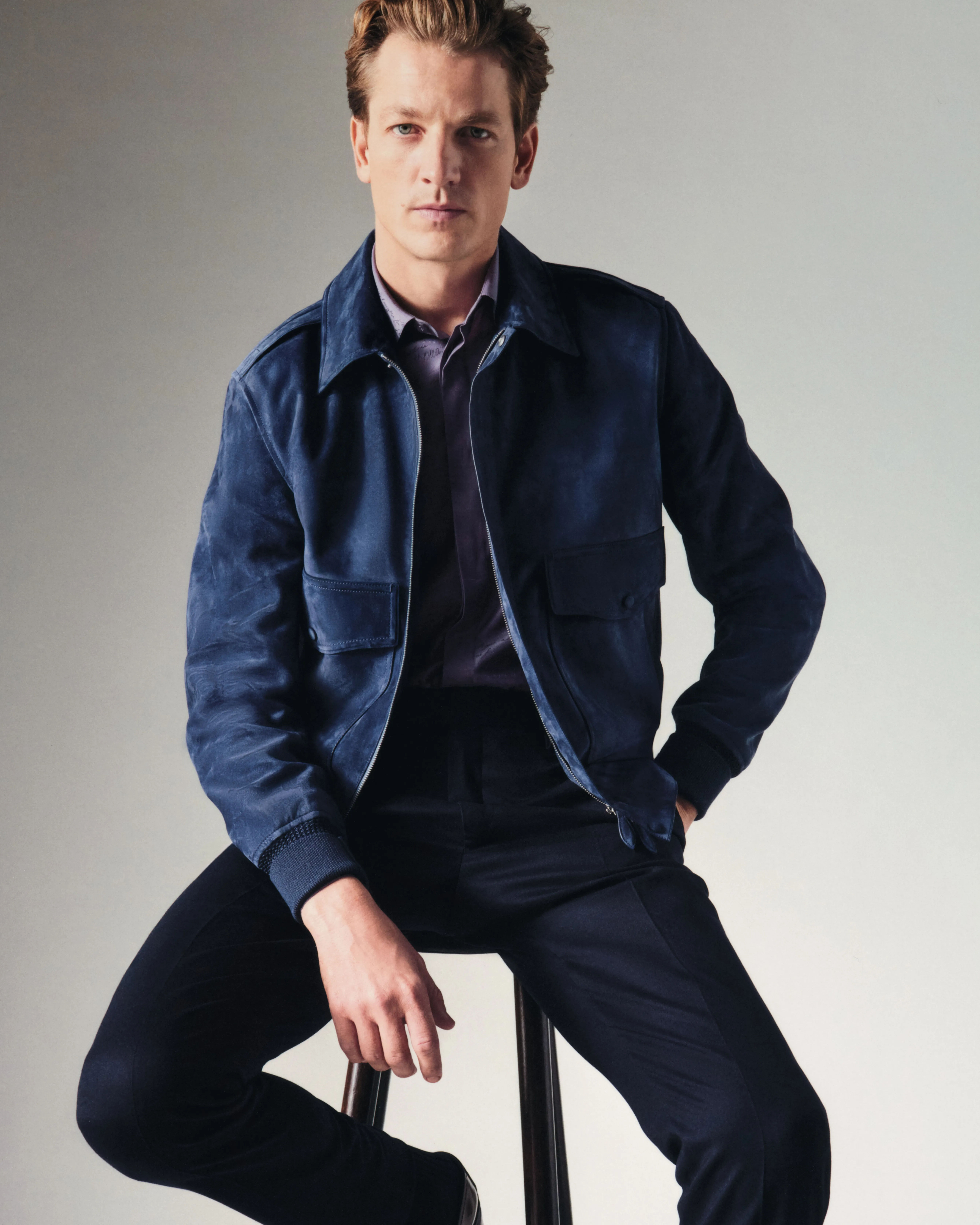 Berluti Blouson d'Aviateur en Suède | Cuir