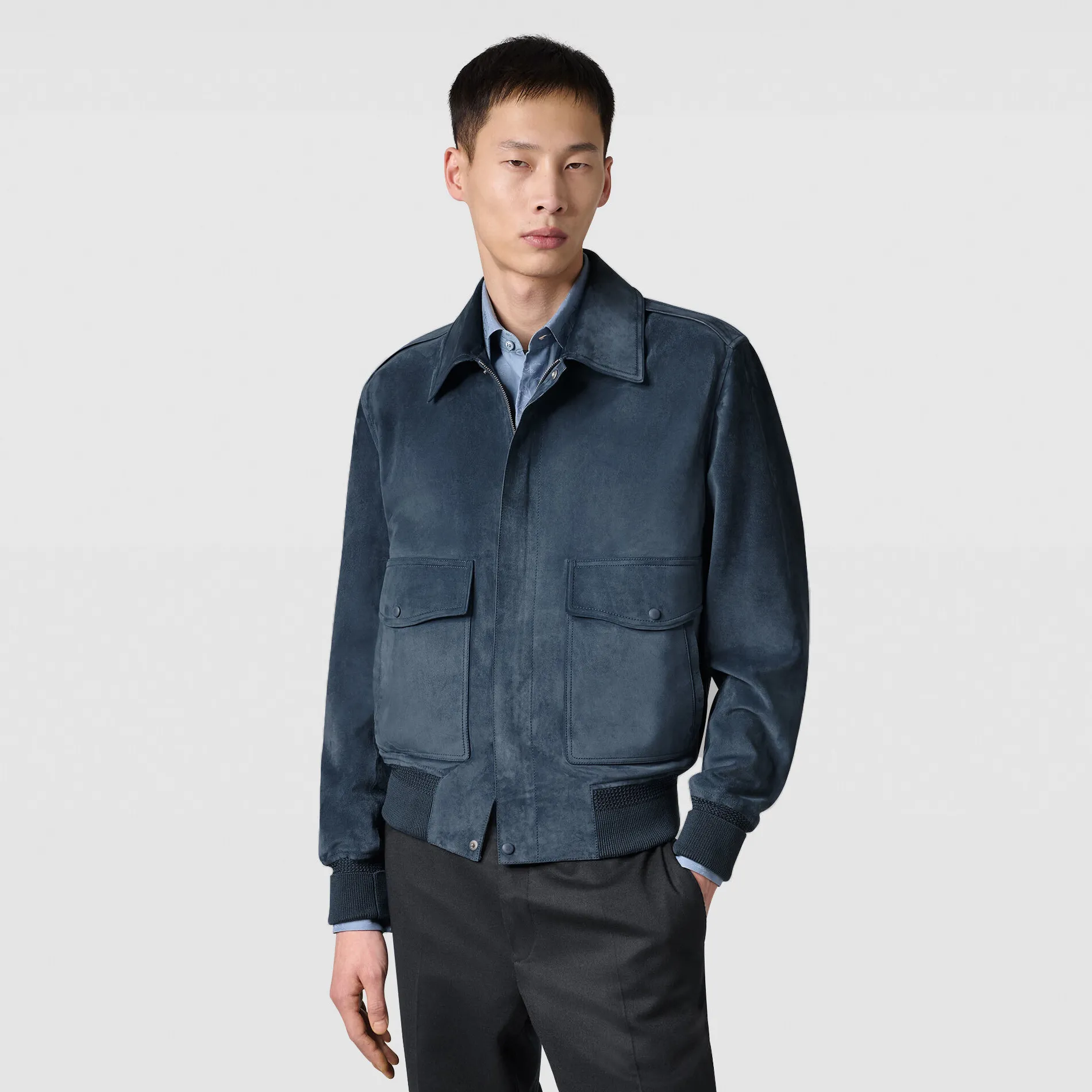 Berluti Blouson d'Aviateur en Suède | Cuir