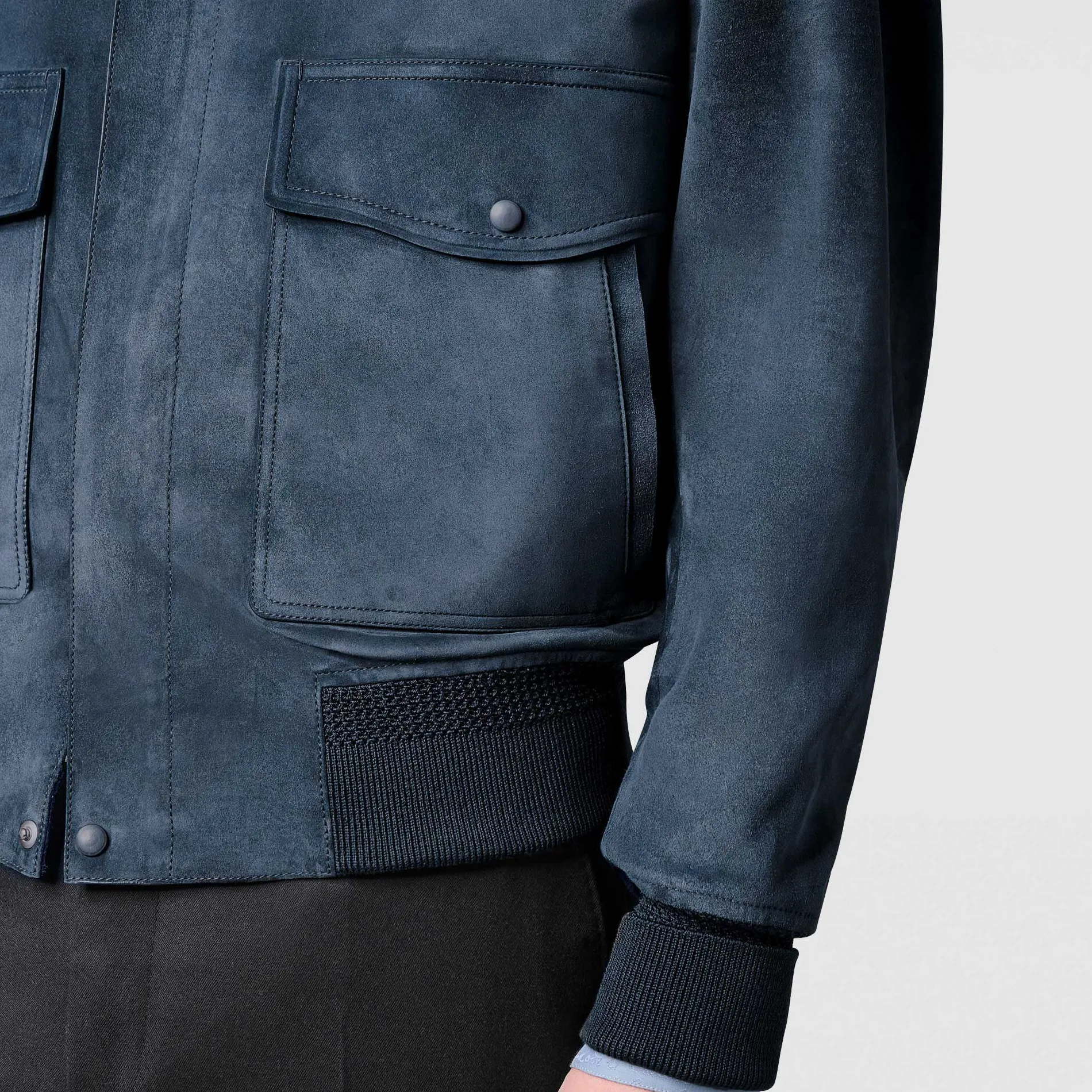 Berluti Blouson d'Aviateur en Suède | Cuir