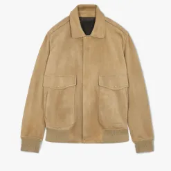 Berluti Blouson d&rsquo;Aviateur En Veau Velours | Cuir