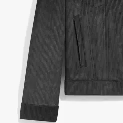Berluti Blouson Emboss&eacute; en Cuir avec Int&eacute;rieur Shearling | Cuir