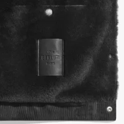 Berluti Blouson Emboss&eacute; en Cuir avec Int&eacute;rieur Shearling | Cuir