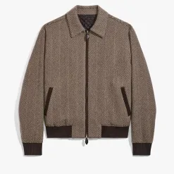 Berluti Blouson En Cachemire &Agrave; Motifs Chevron | Manteaux & Blousons