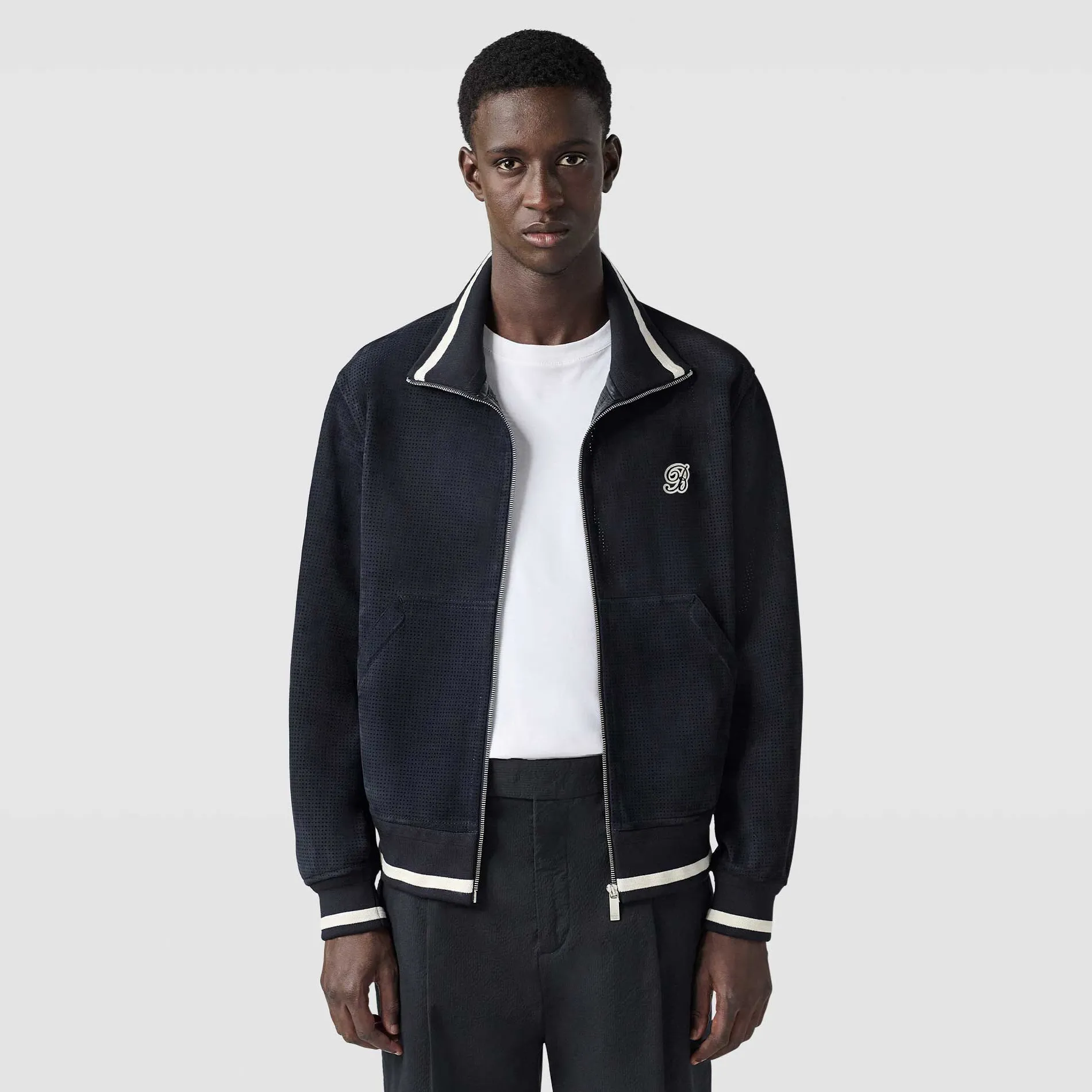 Berluti Blouson En Cuir Perforé | Cuir