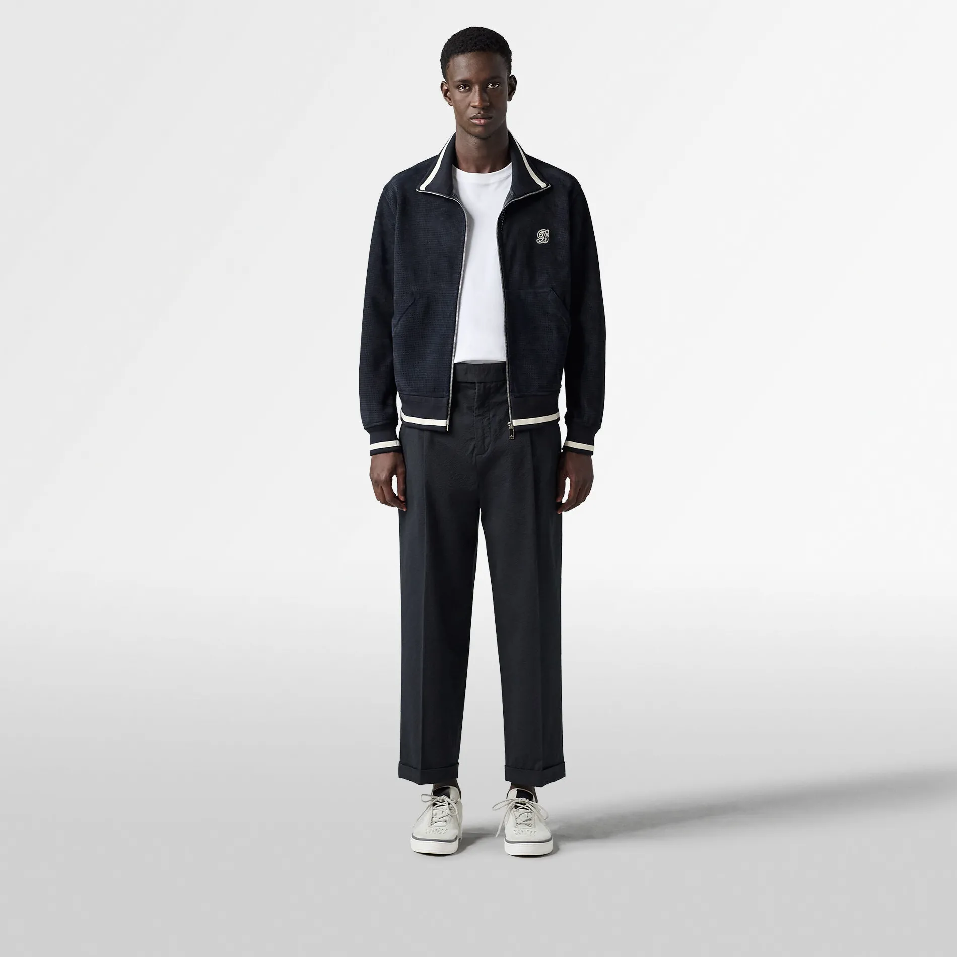 Berluti Blouson En Cuir Perforé | Cuir