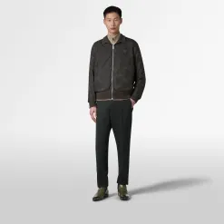 Berluti Blouson R&eacute;versible en Laine & Nylon Scritto | Maille & Sweatshirts