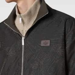 Berluti Blouson R&eacute;versible en Laine & Nylon Scritto | Maille & Sweatshirts