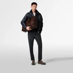 Berluti Blouson Reversible en Cuir de Cerf et Shearling | Cuir