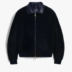 Berluti Blouson Reversible en Cuir de Cerf et Shearling | Cuir