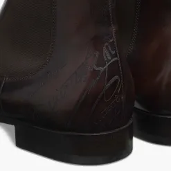 Berluti Bottine Cursive Galet En Cuir Scritto | Bottines