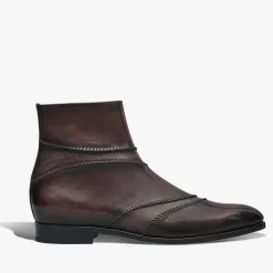Berluti Bottine Rapi&eacute;c&eacute;-Repris&eacute; en cuir Scritto | Bottines