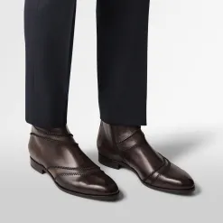 Berluti Bottine Rapi&eacute;c&eacute;-Repris&eacute; en cuir Scritto | Bottines