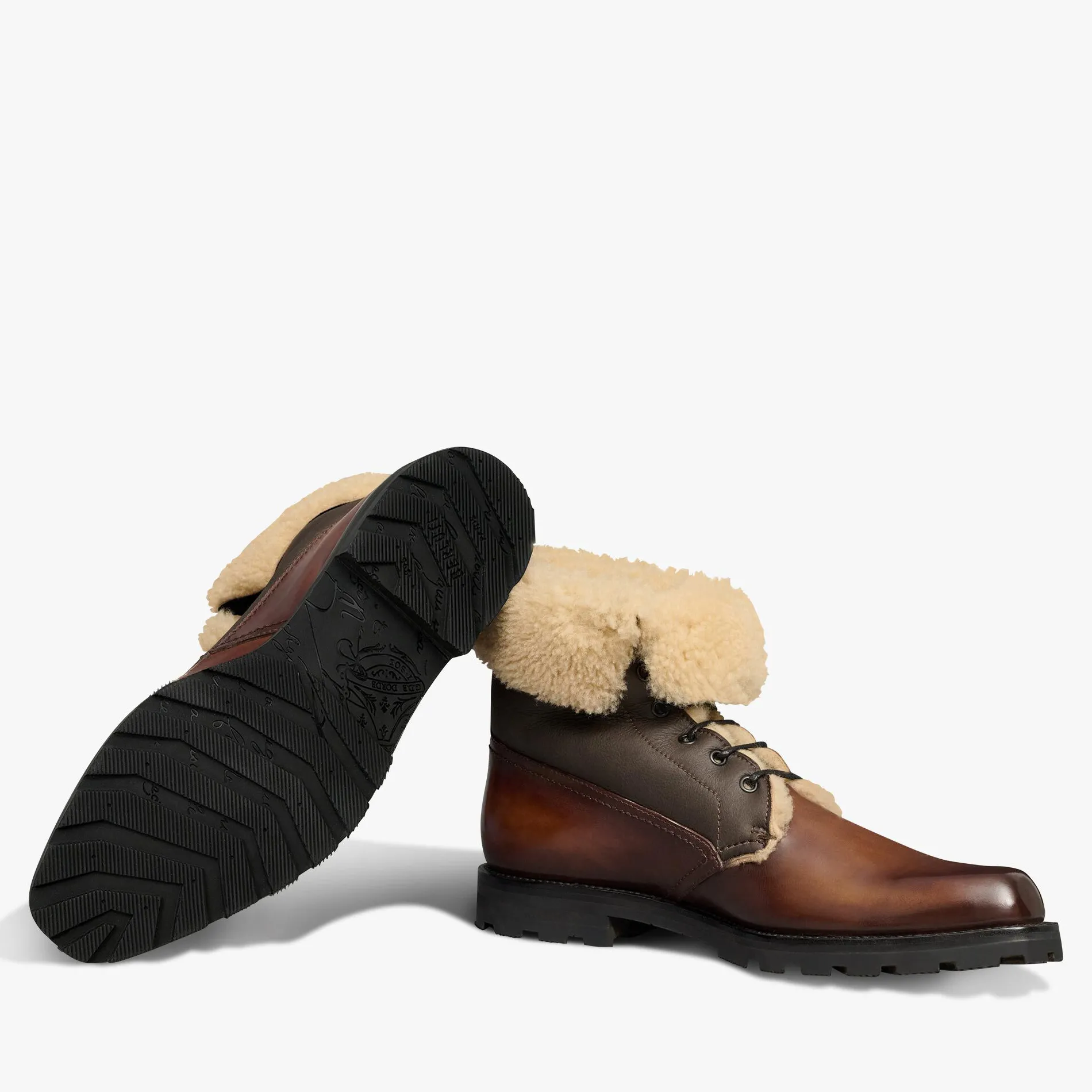 Berluti Bottine Ultima En Cuir Et Shearling | Bottines