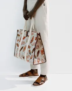 Berluti Cabas Open Tote XL En Tissu Imprim&eacute; | Cabas