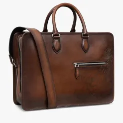 Berluti Cartable Deux Jours En Cuir Scritto | Cartables