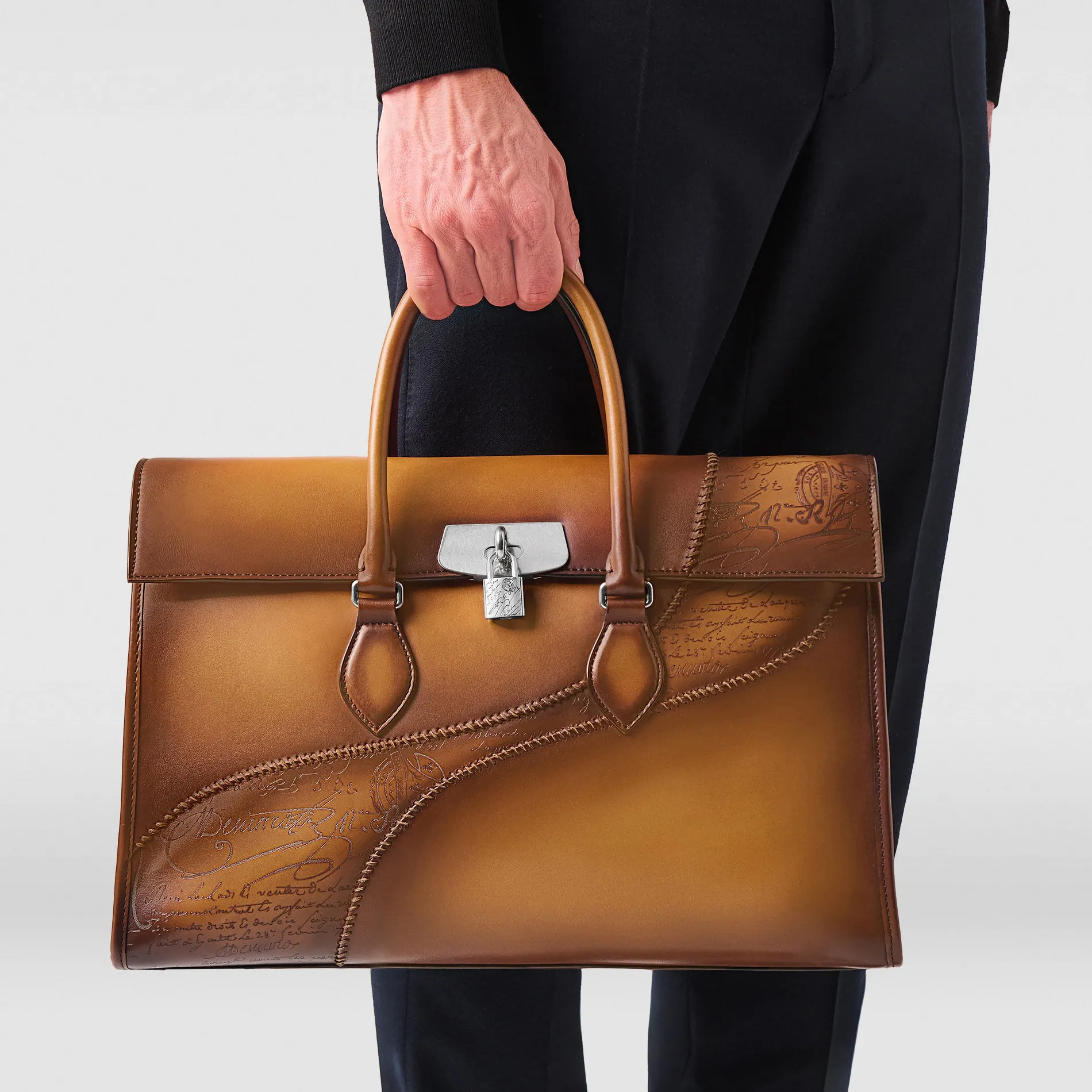 Berluti Cartable E’mio en cuir Scritto | Cartables