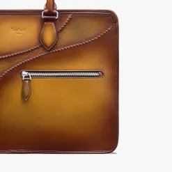 Berluti Cartable Un Jour En Cuir Scritto | Cartables