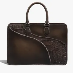 Berluti Cartable Un Jour Mini en cuir de veau et d'alligator | Cartables