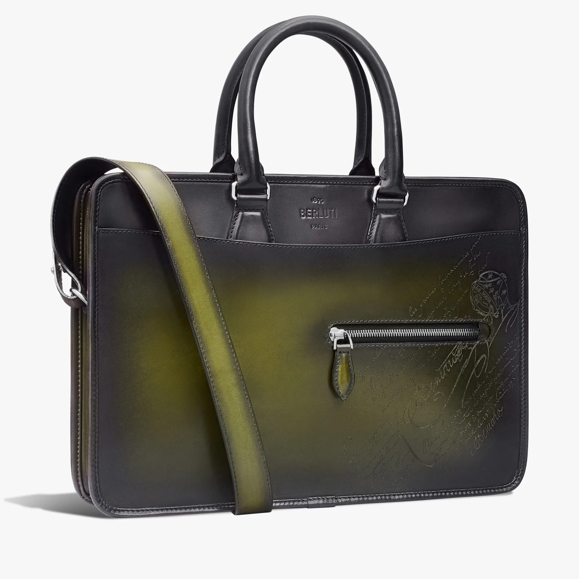 Berluti Cartable Un Jour Mini Gradiant en Cuir Scritto Swipe | Cartables