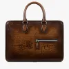 Berluti Cartable Un Jour Petit Mod&egrave;le En Cuir Scritto | Cartables