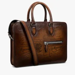 Berluti Cartable Un Jour Petit Mod&egrave;le En Cuir Scritto | Cartables