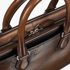 Berluti Cartable Un Jour Petit Mod&egrave;le En Cuir Scritto | Cartables