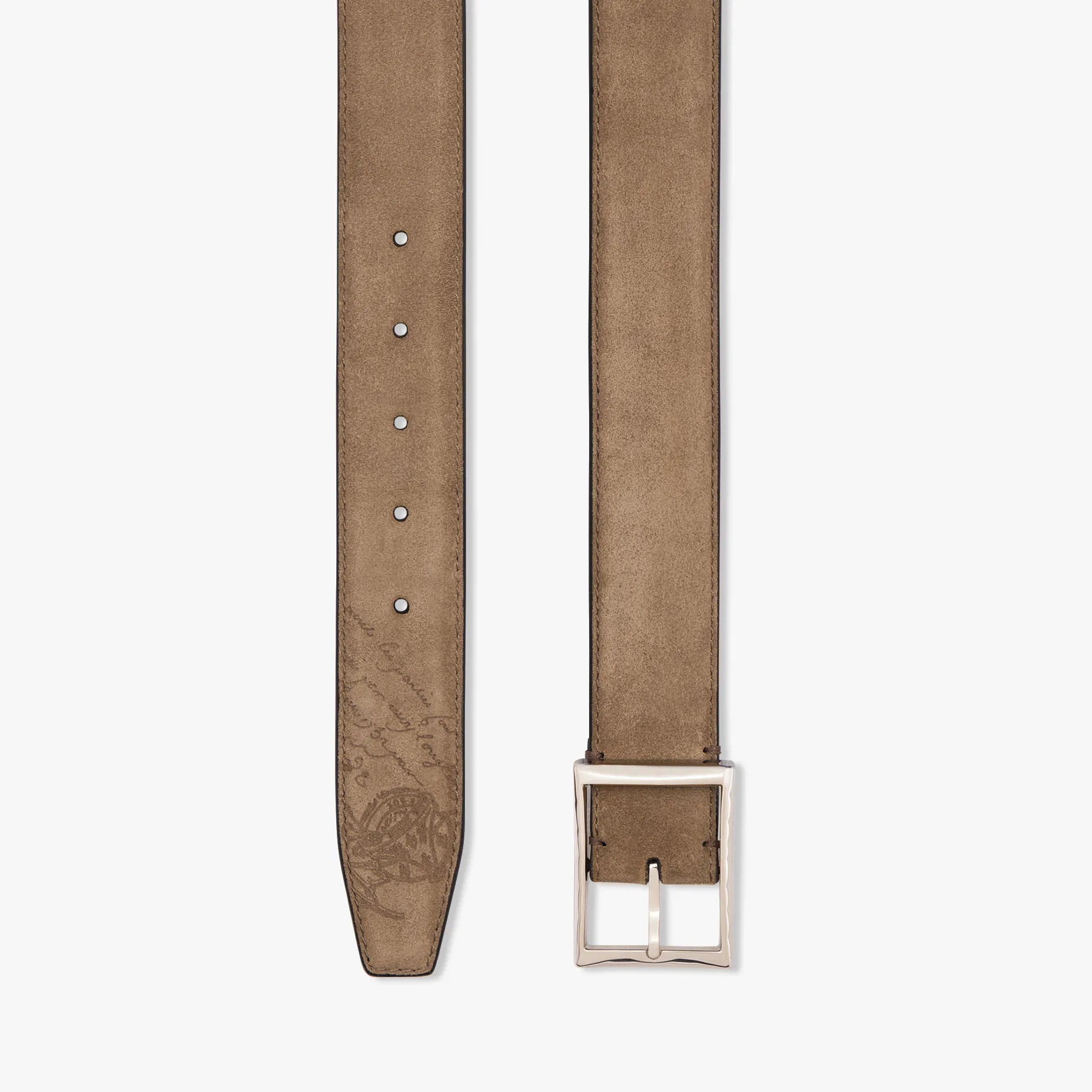 Berluti Ceinture Classic 35mm En Cuir Camoscio Scritto | Ceintures
