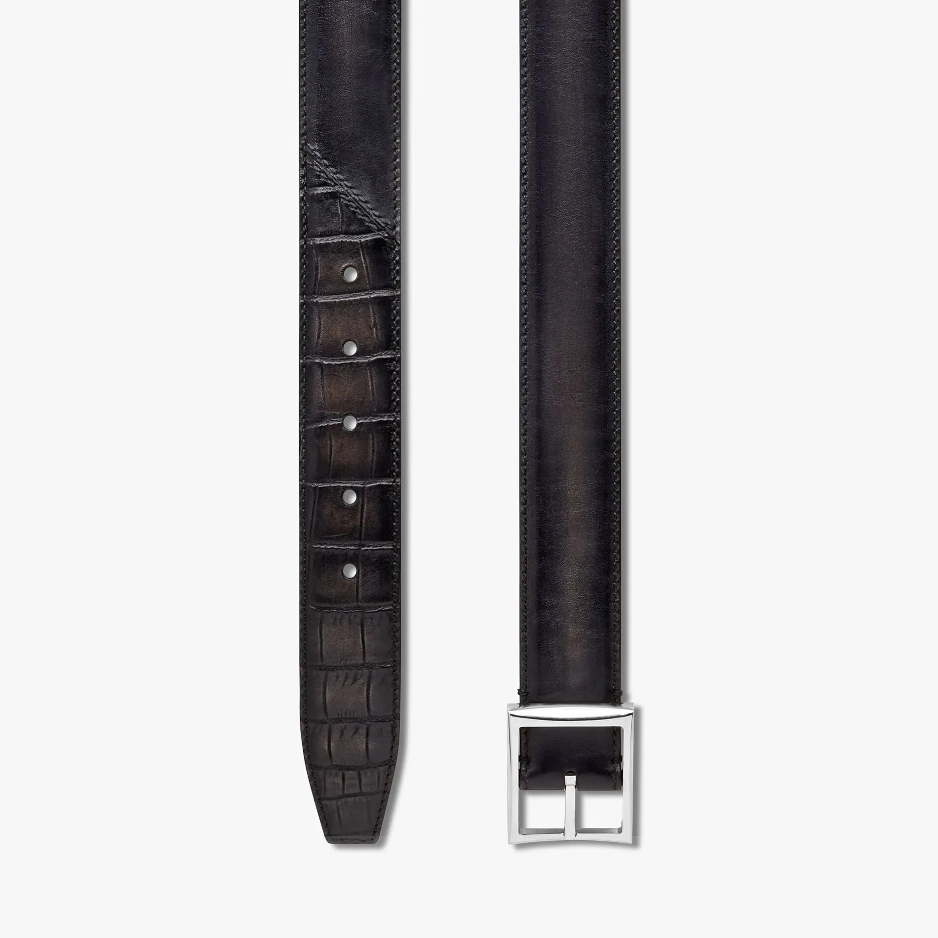 Berluti Ceinture Classic 35mm En Cuir Venezia Et Cuir d&rsquo;Alligator | Ceintures