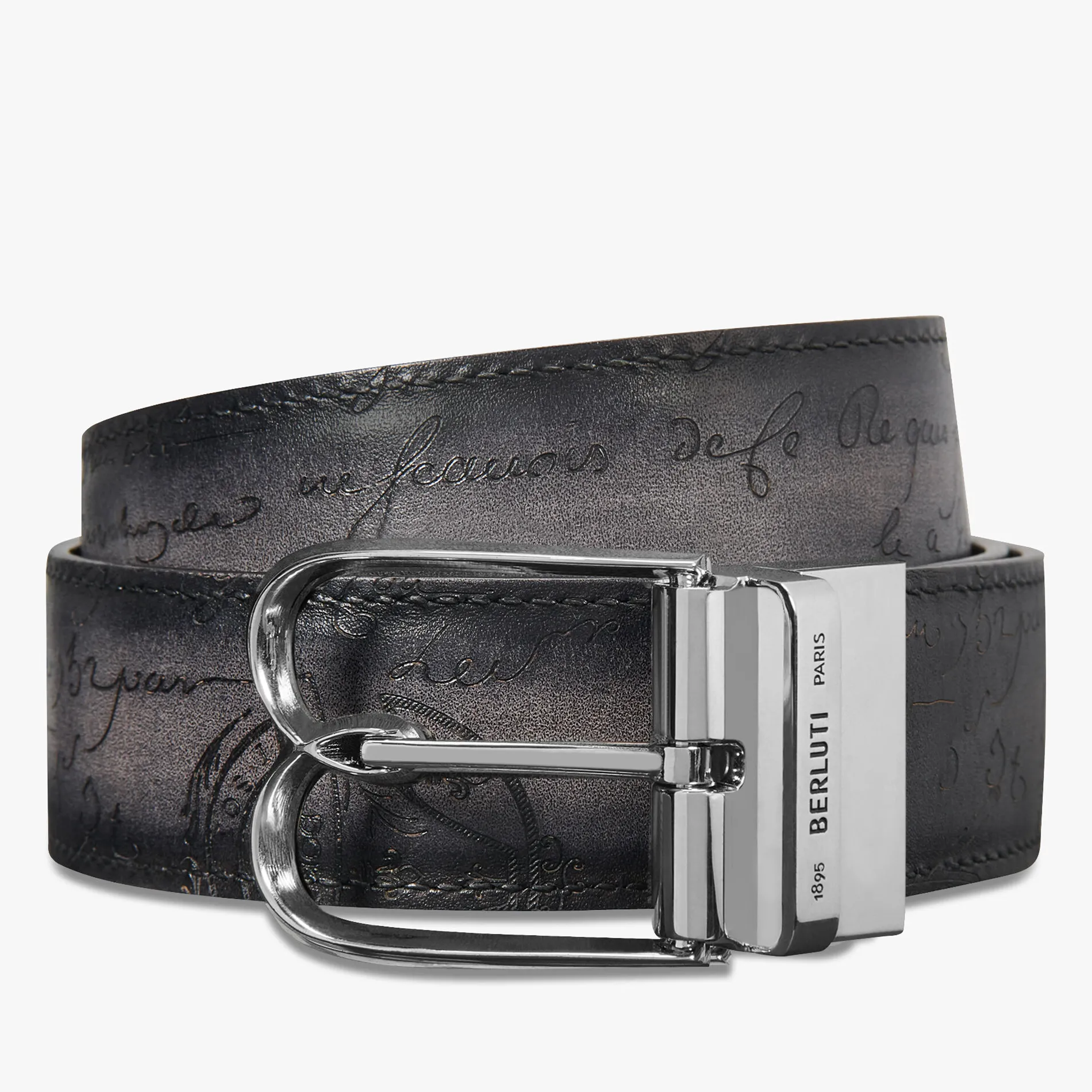 Berluti Ceinture R&eacute;versible B Volute 35 Mm En Cuir Scritto | Ceintures