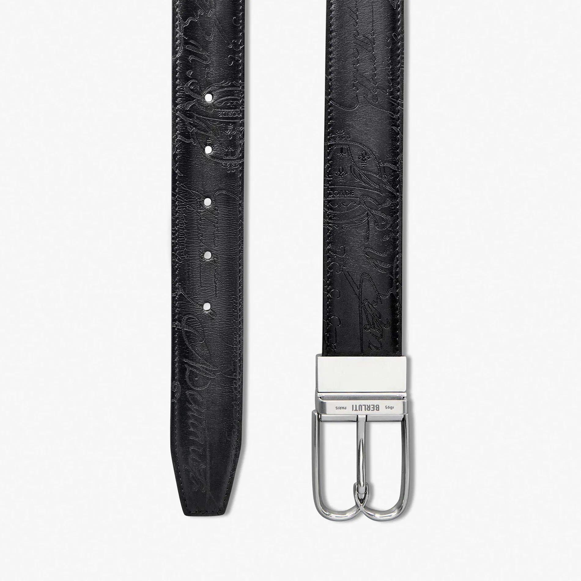 Berluti Ceinture R&eacute;versible B Volute 35Mm En Cuir Scritto | Ceintures