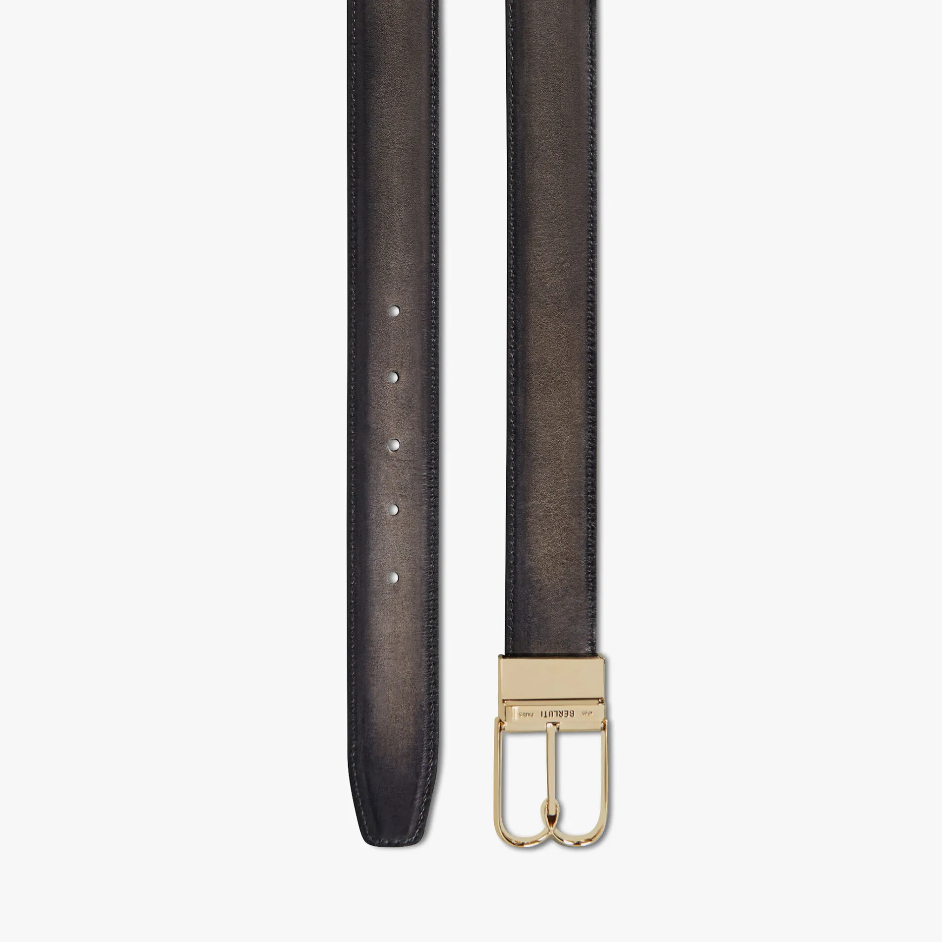 Berluti Ceinture R&eacute;versible B Volute 35Mm En Cuir Scritto | Ceintures