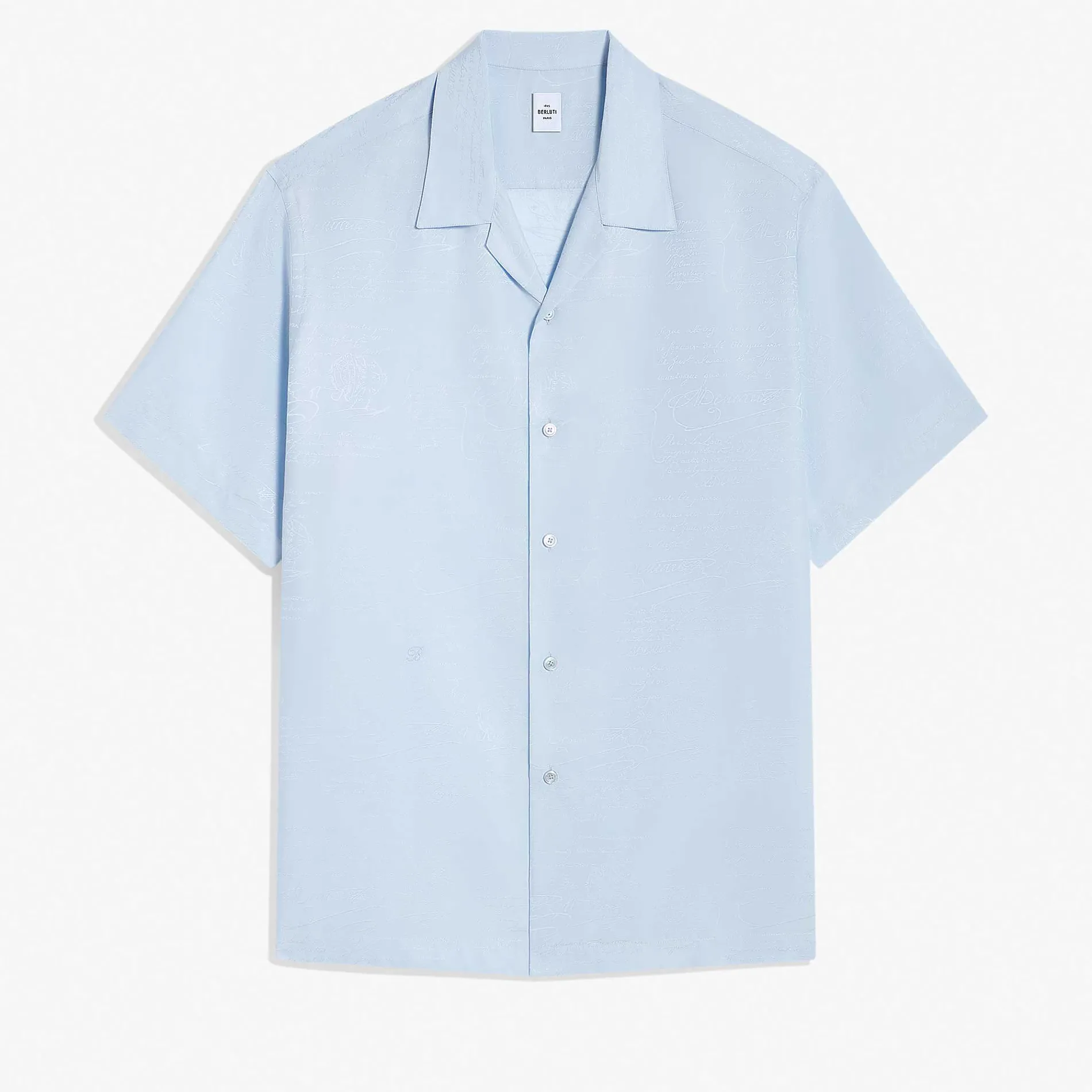 Berluti Chemise &Agrave; Manches Courtes En Coton Et Soie Avec Imprim&eacute; | Chemises