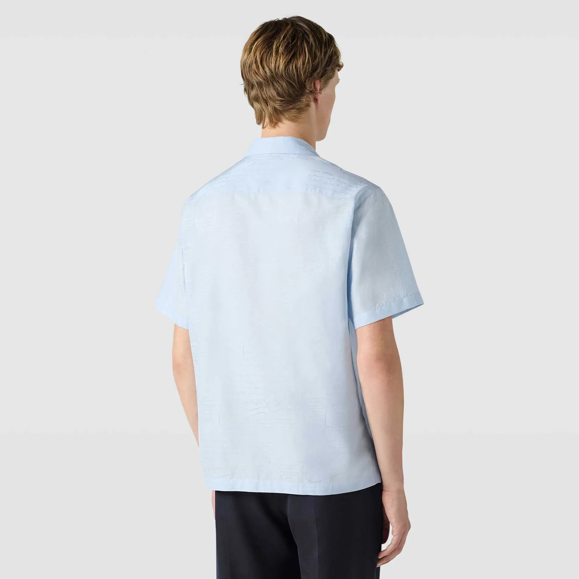 Berluti Chemise &Agrave; Manches Courtes En Coton Et Soie Avec Imprim&eacute; | Chemises