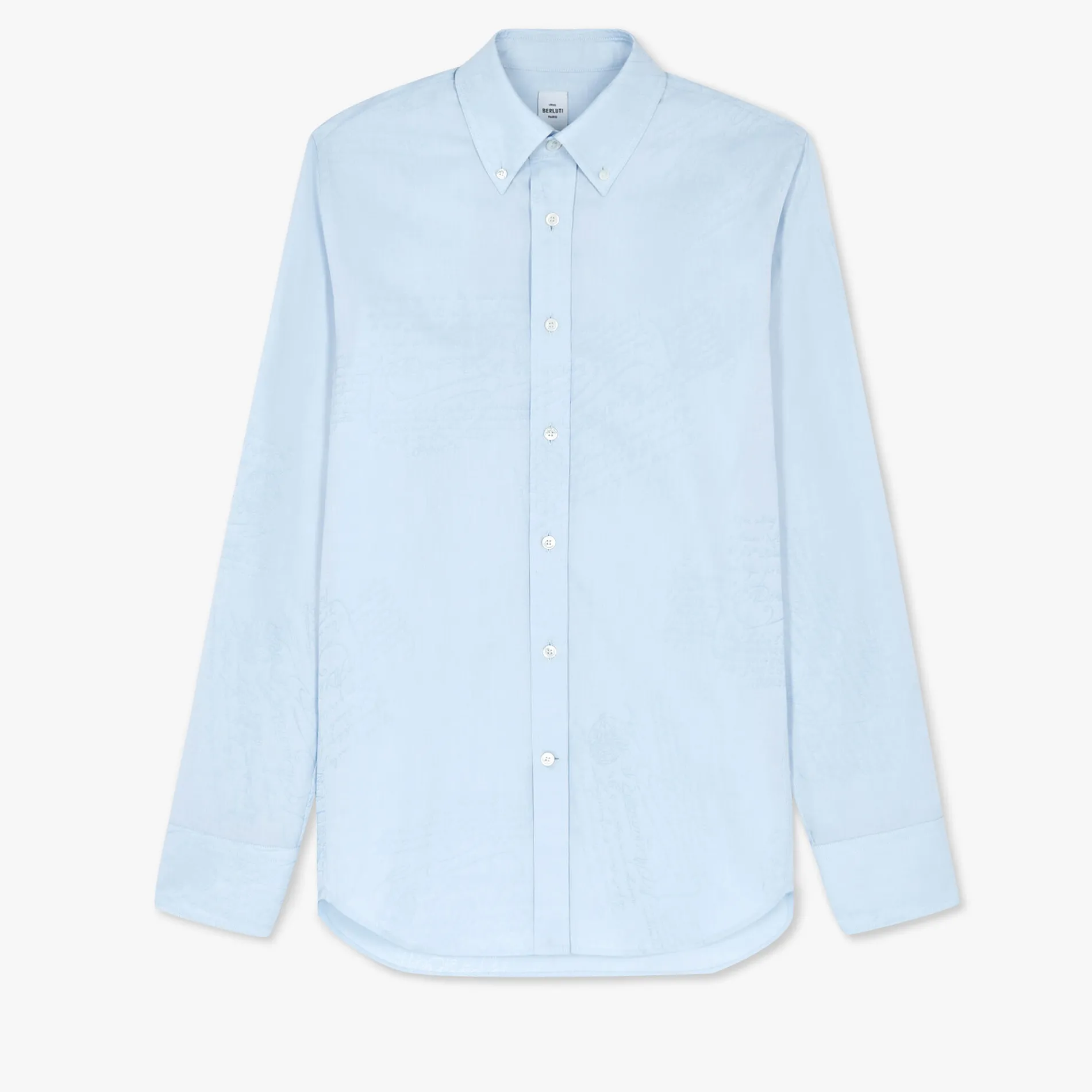 Berluti Chemise Alessandro &Agrave; Col Boutonn&eacute; En Coton Scritto | Chemises