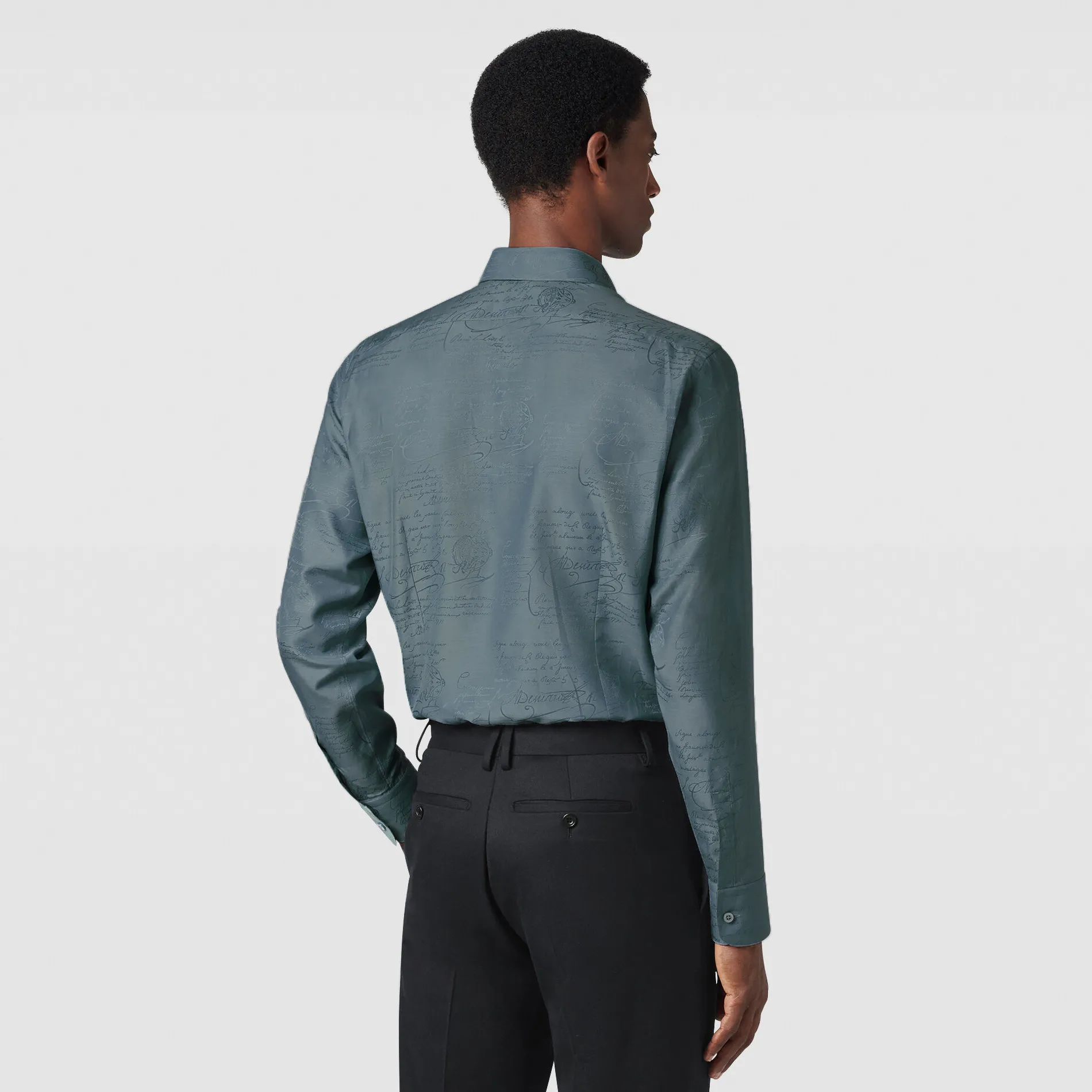 Berluti Chemise Andy en Coton et Soie Scritto | Chemises