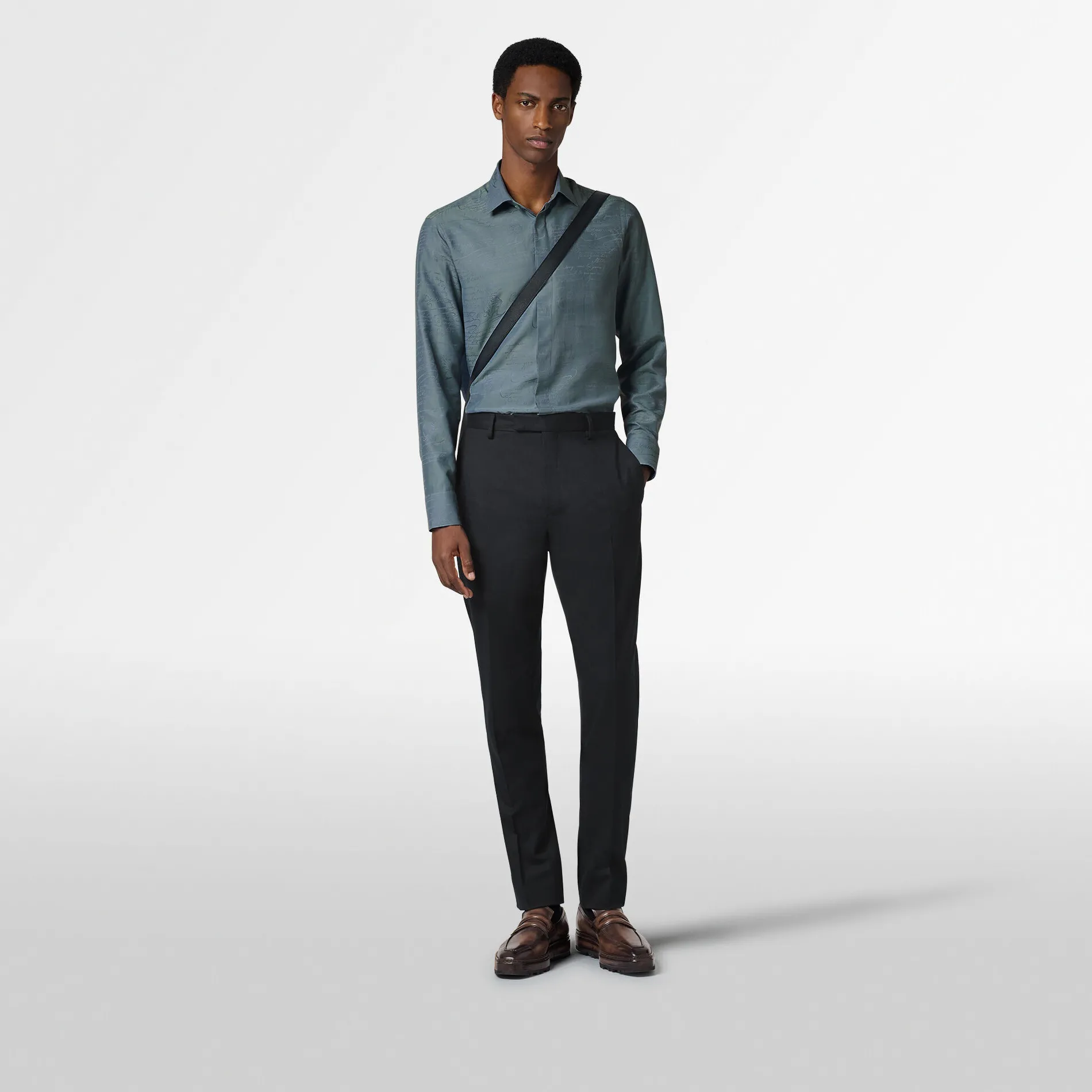 Berluti Chemise Andy en Coton et Soie Scritto | Chemises