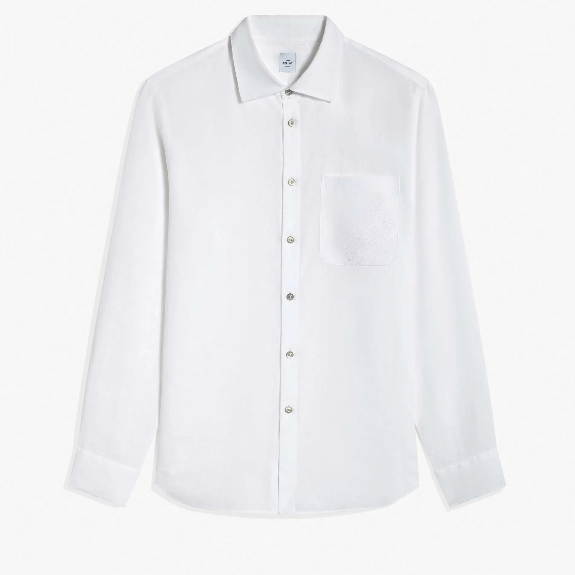 Berluti Chemise En Lin Avec Poche Scritto | Chemises