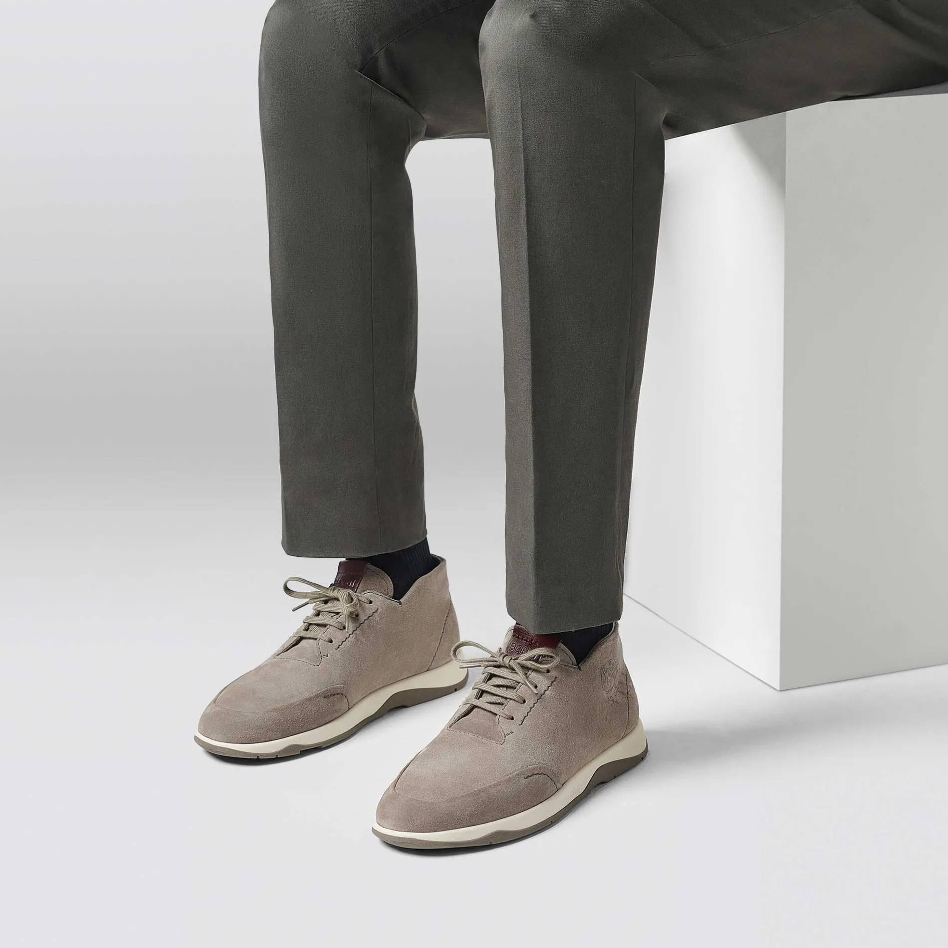 Berluti Derby Echapp&eacute;e En Veau Velours Scritto | Richelieus & Derbies | Bottines