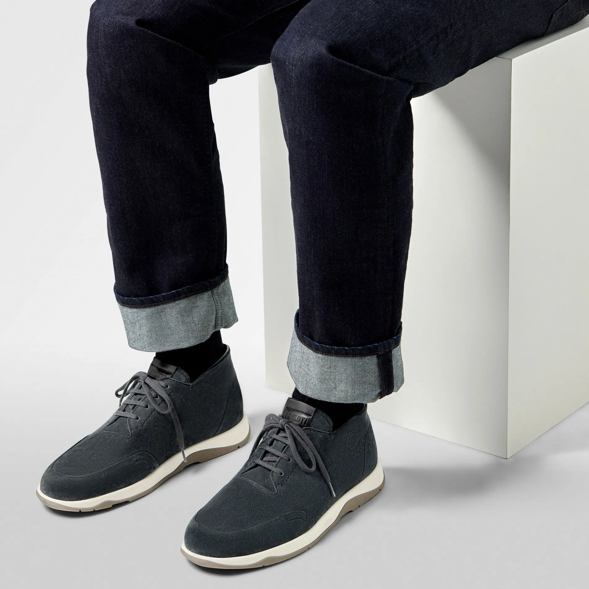 Berluti Derby Echapp&eacute;e En Veau Velours Scritto | Richelieus & Derbies | Bottines