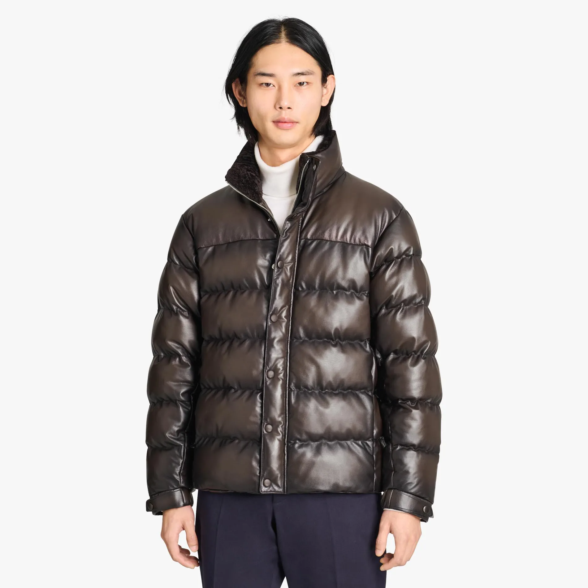 Berluti Doudoune En Cuir Patin&eacute; | Cuir