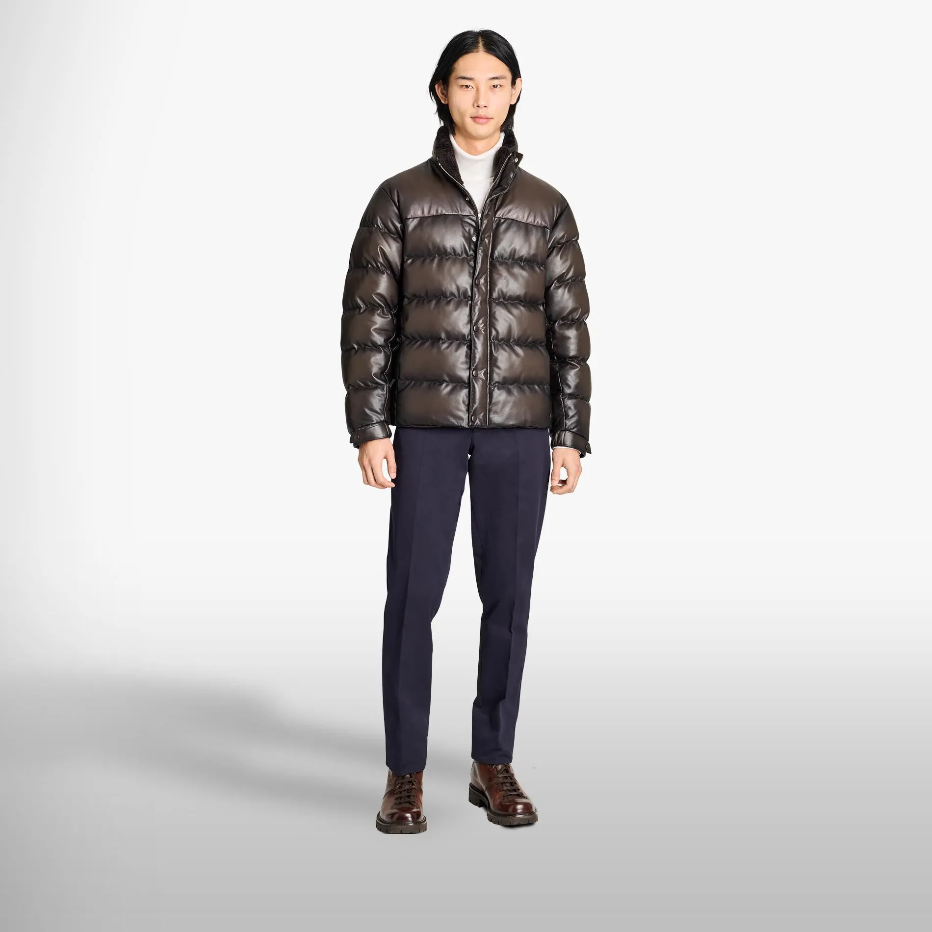 Berluti Doudoune En Cuir Patin&eacute; | Cuir